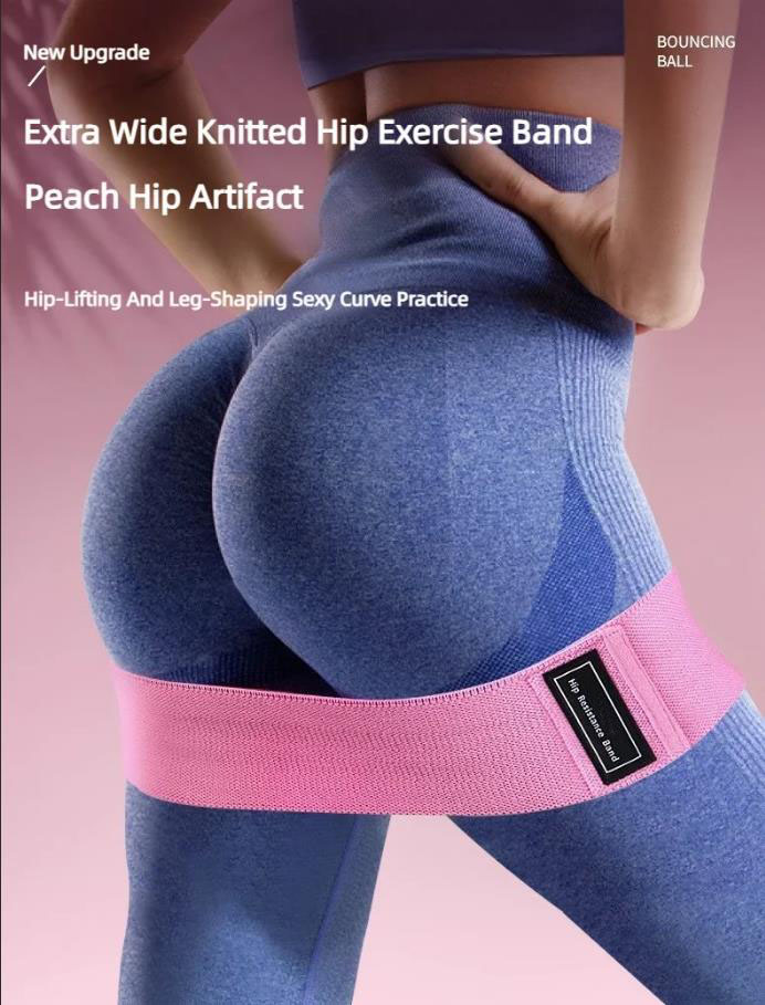 Yoga Fitness Resistance Band - 3 個のファブリックレジスタンスヒップブーティバンド臀部太もも弾性ワークアウトスクワットサークルストレッチフィットネスストリップループヨガジム機器