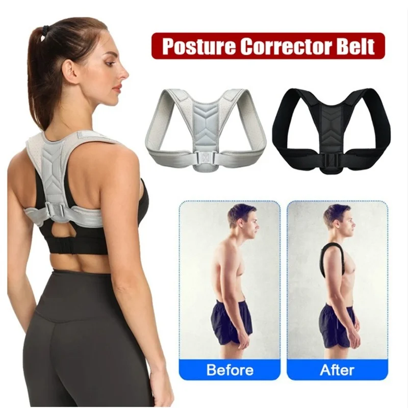 Posture Corrector Back - バックショルダー姿勢矯正装置調節可能なベルト鎖骨脊椎サポート体の形を変えるホームオフィススポーツアッパーネックブレース