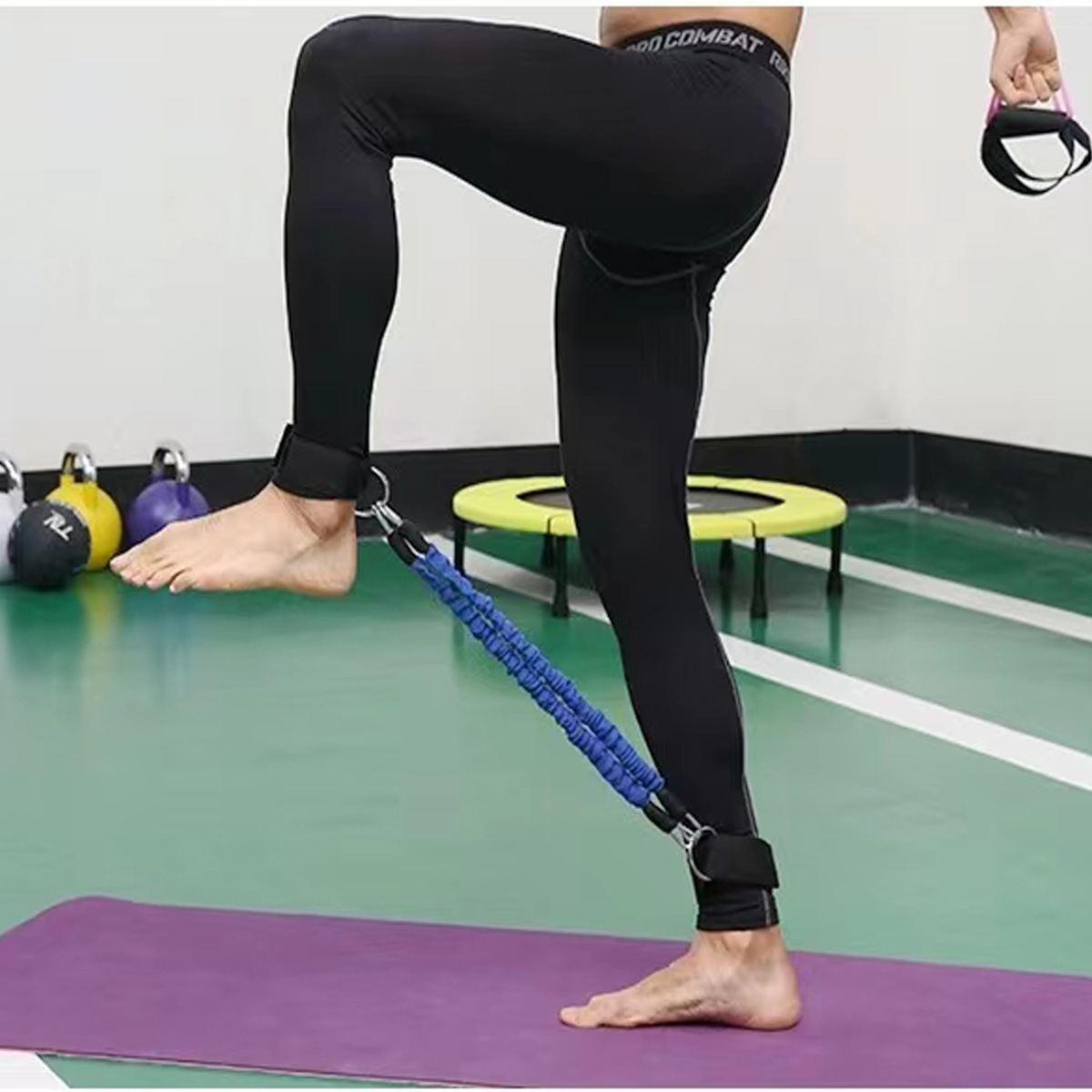 アンクルストラップ抵抗バンドセットフィットネストレーニング運 - Yoga Fitness Resistance Band のレビューと価格