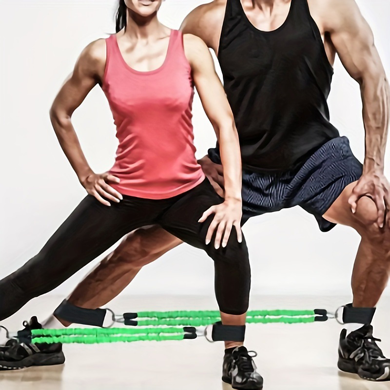 アンクルストラップ抵抗バンドセットフィットネストレーニング運 - Yoga Fitness Resistance Band のレビューと価格