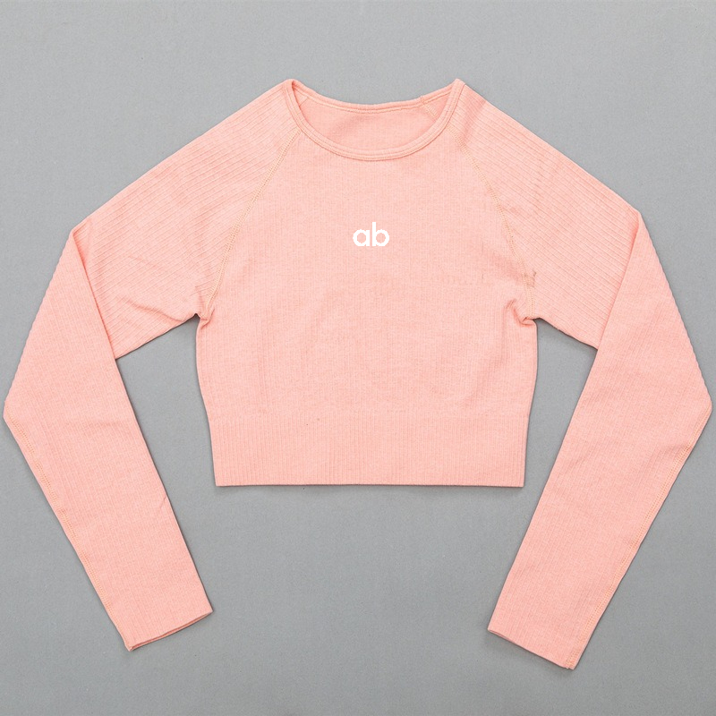 女性用、リブ編み、シームレス、長袖、クロップド丈、ヨガシャツ - Yoga Of Fitness のレビューと価格